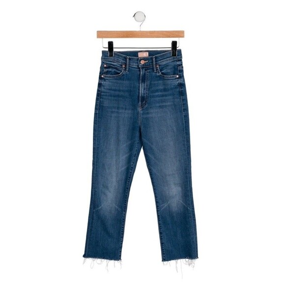 Mother The Swooner Rascal Hover Jeans Womens Size 25 25x22 Healing Jar Blue - Picture 1 of 2